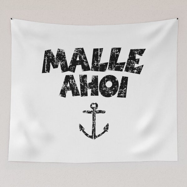 Item preview, Malle Ahoi (Vintage Black) Mallorca anchor boat & sail design designed and sold by theshirtshops.
