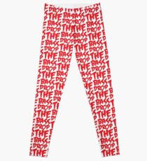 Drop The Bass (Red) Leggings