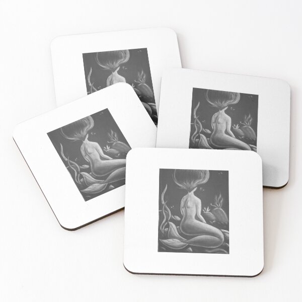 Item preview, Charcoal Mermaid Drawing designed and sold by Shawn Carroll.
