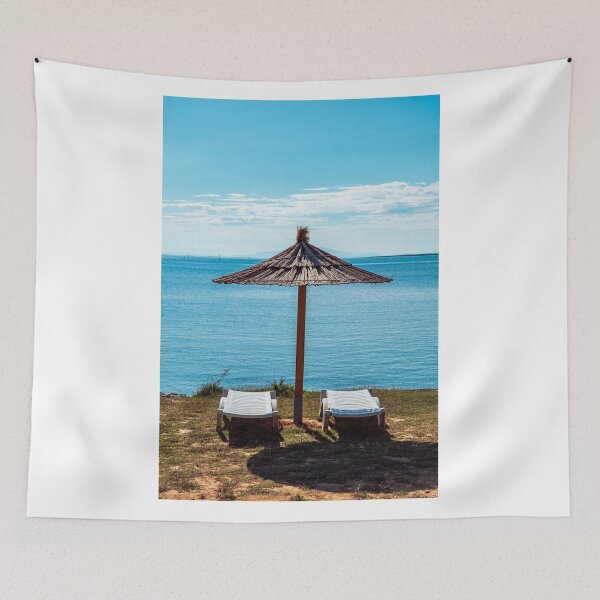 Item preview, Beach umbrella at the sea in Premantura designed and sold by zakaz86.