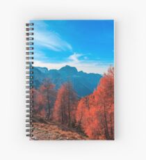 Cloudy autumn day in the italian alps Spiral Notebook