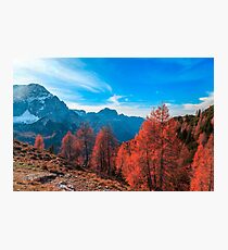 Cloudy autumn day in the italian alps Photographic Print