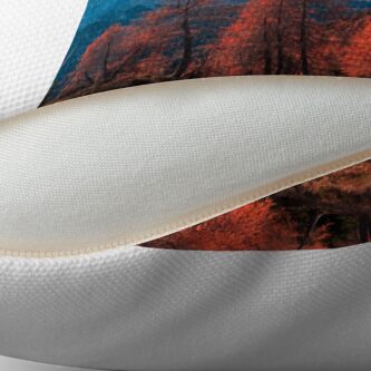 Alternate view of Cloudy autumn day in the italian alps Throw Pillow