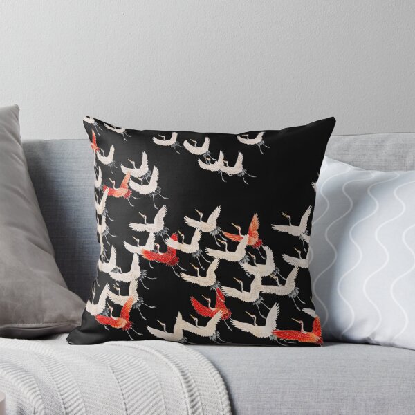 Item preview, Flying cranes, Japanese kimono motif designed and sold by TJ Devadatta Best.