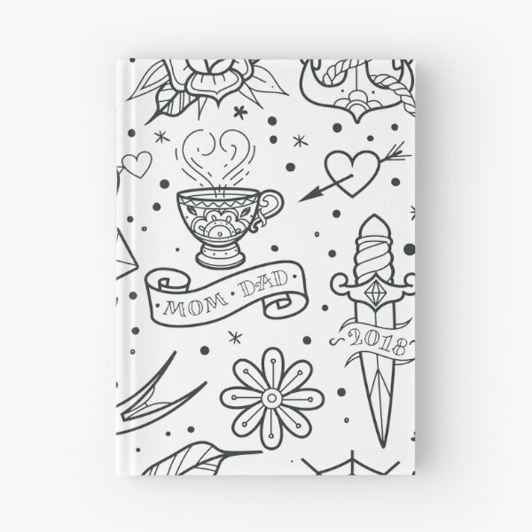 Item preview, traditional old school tattoo outlines collection designed and sold by Adamova.