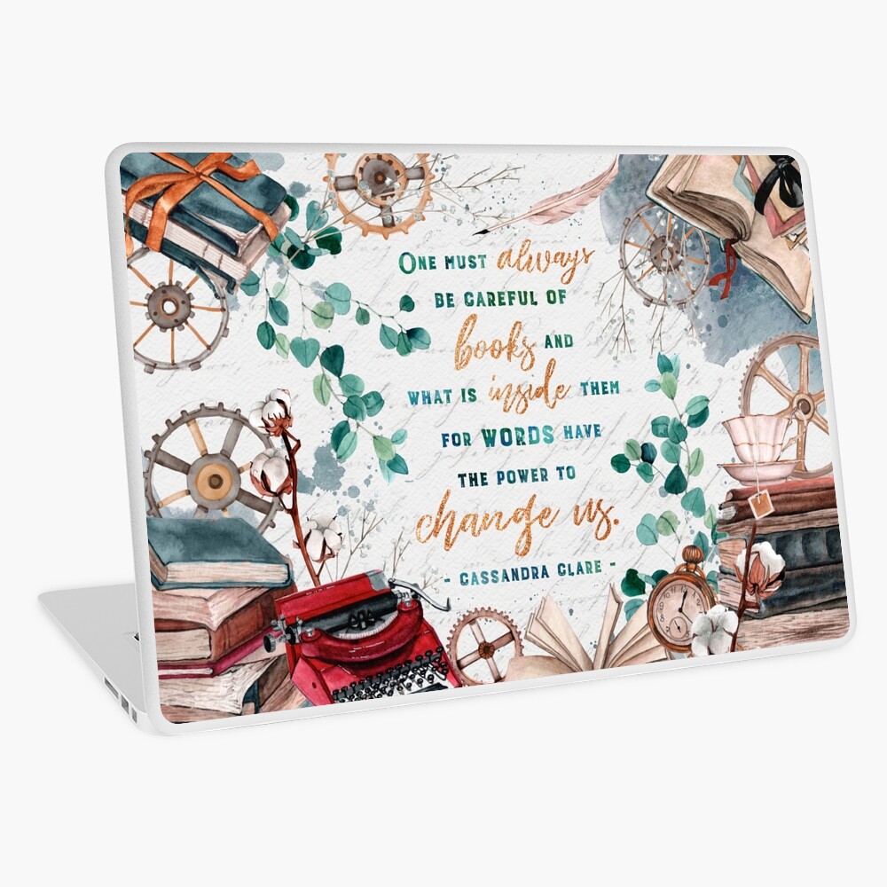 Be careful of books Laptop Skin