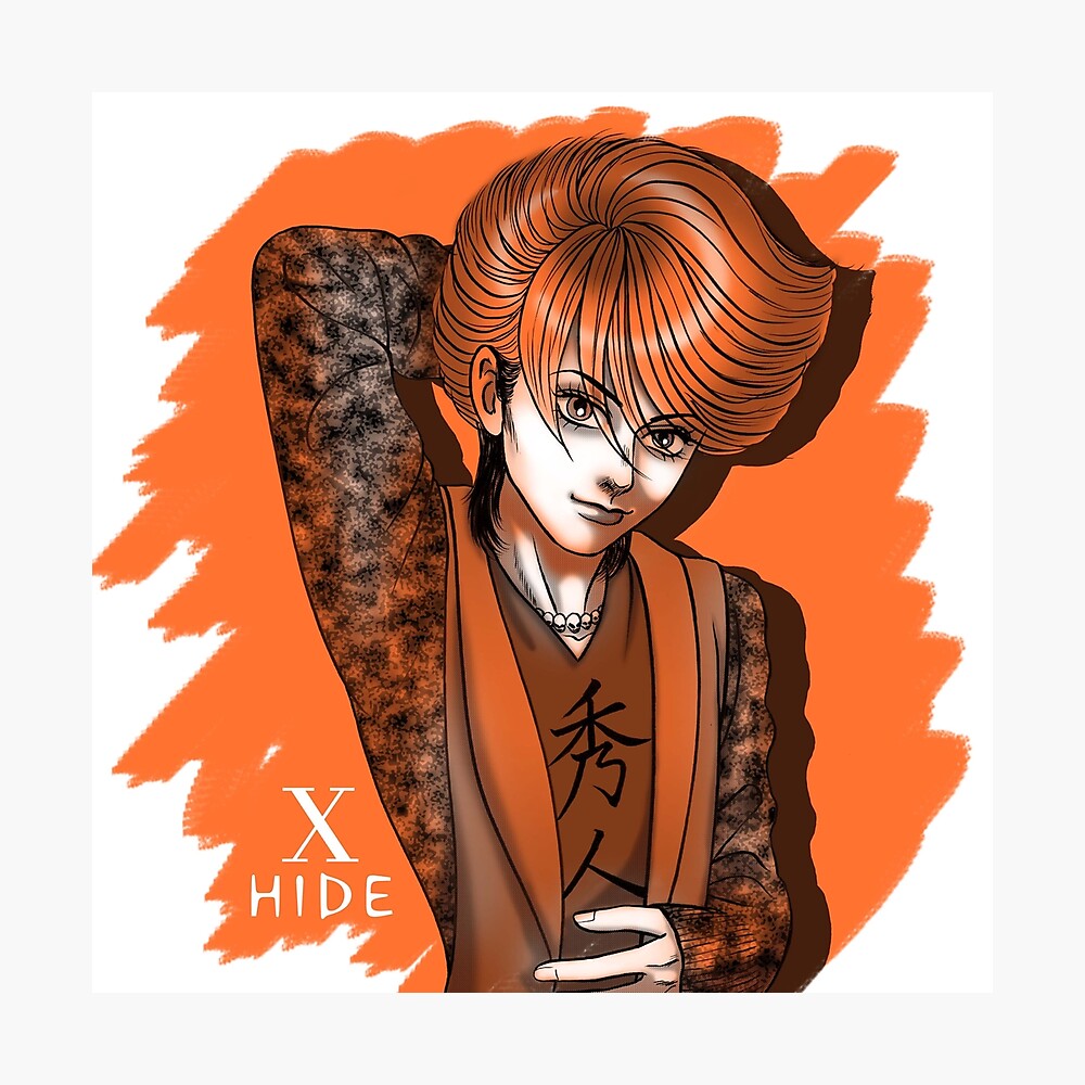 X Japan Hide Jojo Style Poster By Lovely C Art Redbubble