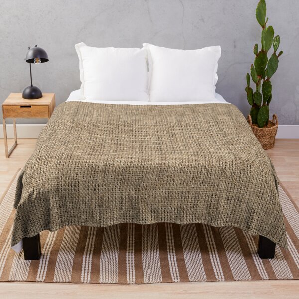 Burlap texture Throw Blanket