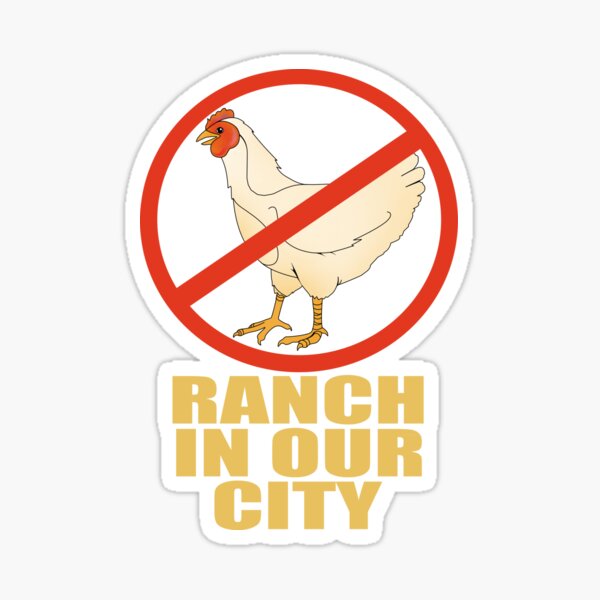 Chicken Ranch in Our City Sticker