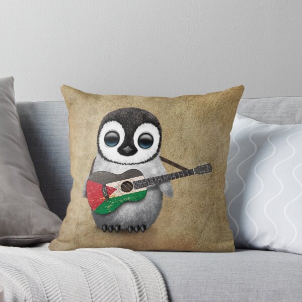 Item preview, Baby Penguin Playing Palestinian Flag Guitar designed and sold by JeffBartels.