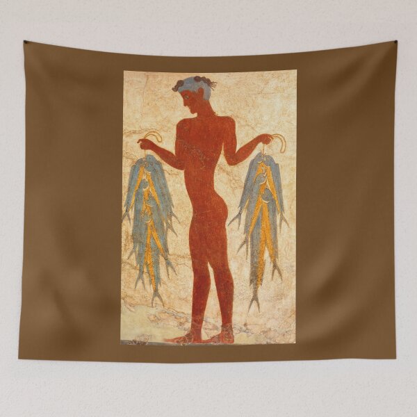 Item preview, Fresco of the Fisherman from Akrotiri designed and sold by Lefteris Betsis.