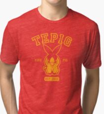 Tepig - College Style Tri-blend T-Shirt