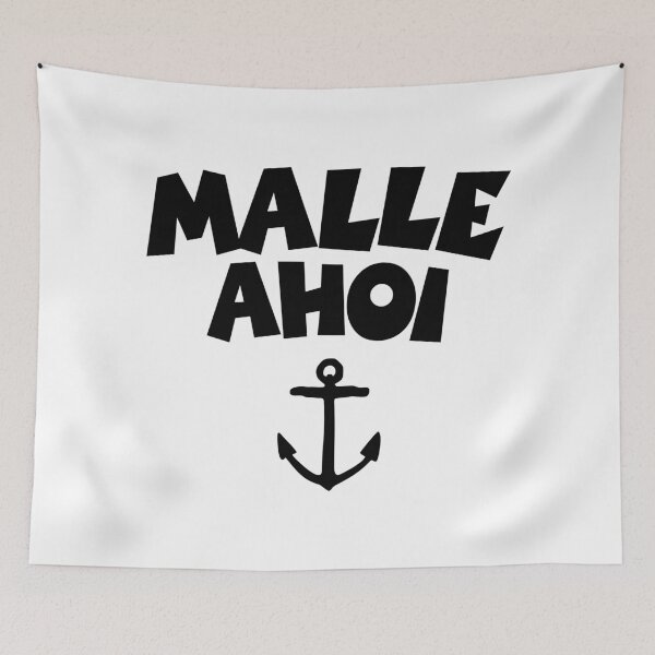 Item preview, Malle Ahoi (Black) Mallorca Anchor Boat & Sail Design designed and sold by theshirtshops.