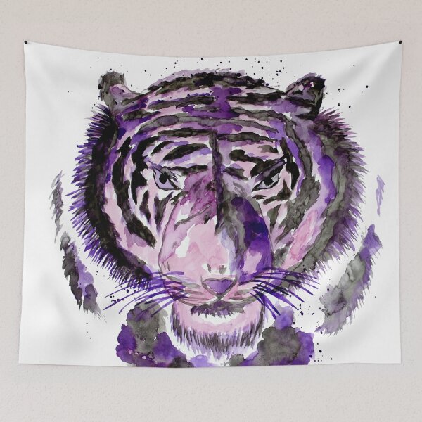 Item preview, Purple Watercolor Tiger designed and sold by Sebastian Grafmann.