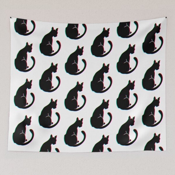 Item preview, Neon Feline Dark - Rainbow Black Laser Cat designed and sold by AllisonDelDuca.