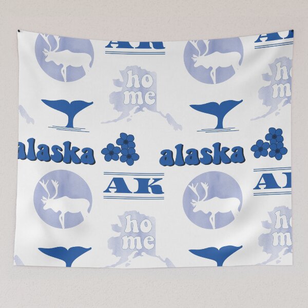 Item preview, Blue Watercolor Alaska US State Sticker Pack designed and sold by The-Goods.