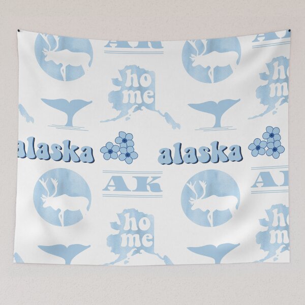 Item preview, Light Blue Watercolor Alaska US State Sticker Pack designed and sold by The-Goods.