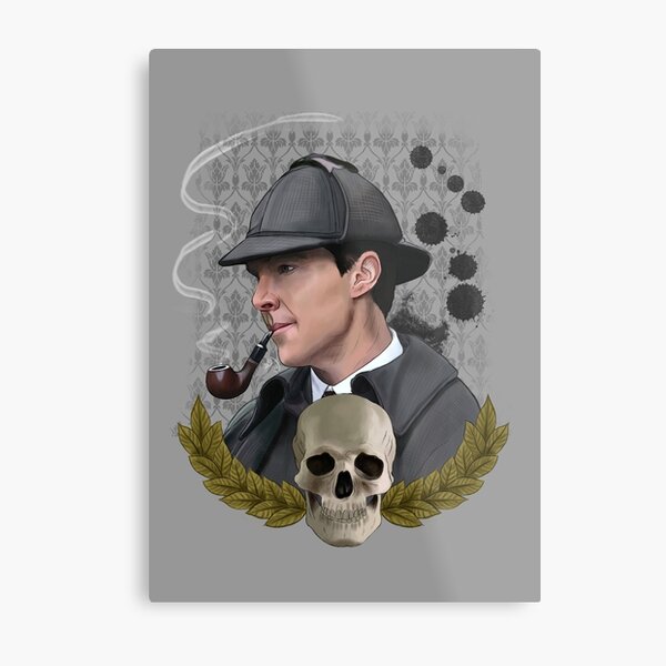 Sherlock Holmes Skull Metal Prints | Redbubble