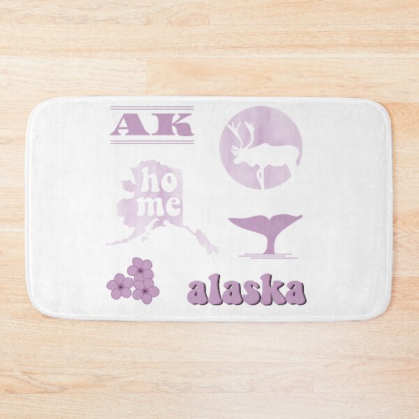 Item preview, Mauve Watercolor Alaska US State Sticker Pack designed and sold by The-Goods.