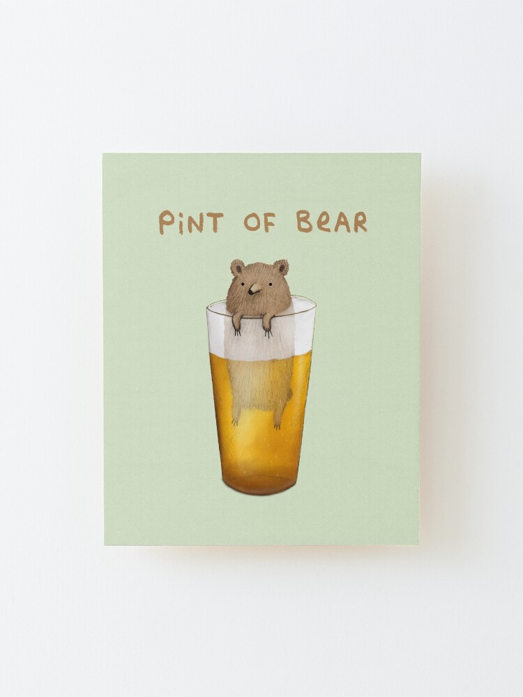 Alternate view of Pint of Bear Mounted Print