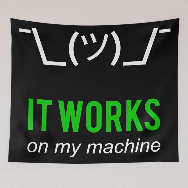 Item preview, Shrug It Works On My Machine Funny Programmer Excuse Design designed and sold by ramiro.