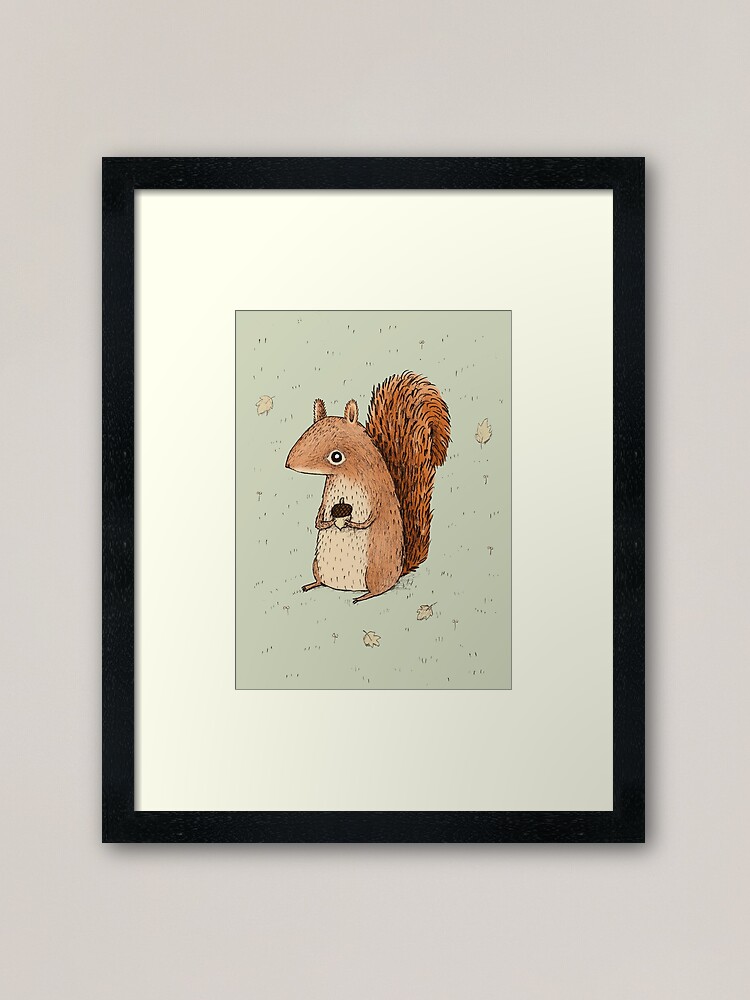 Alternate view of Sarah the Squirrel Framed Art Print