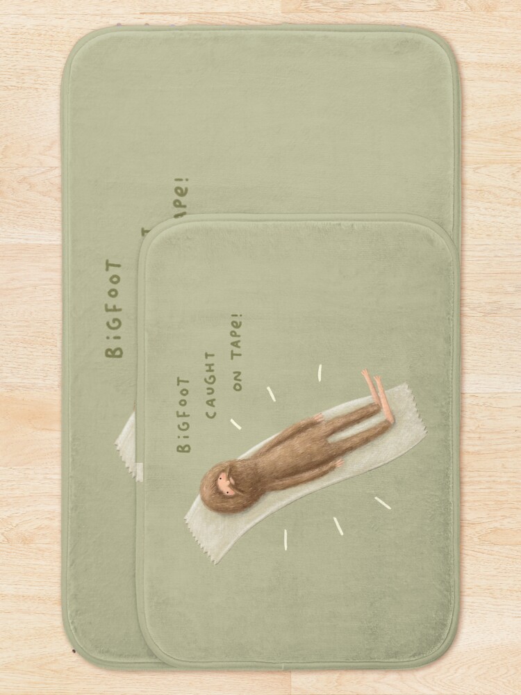 Alternate view of Bigfoot Caught on Tape Bath Mat