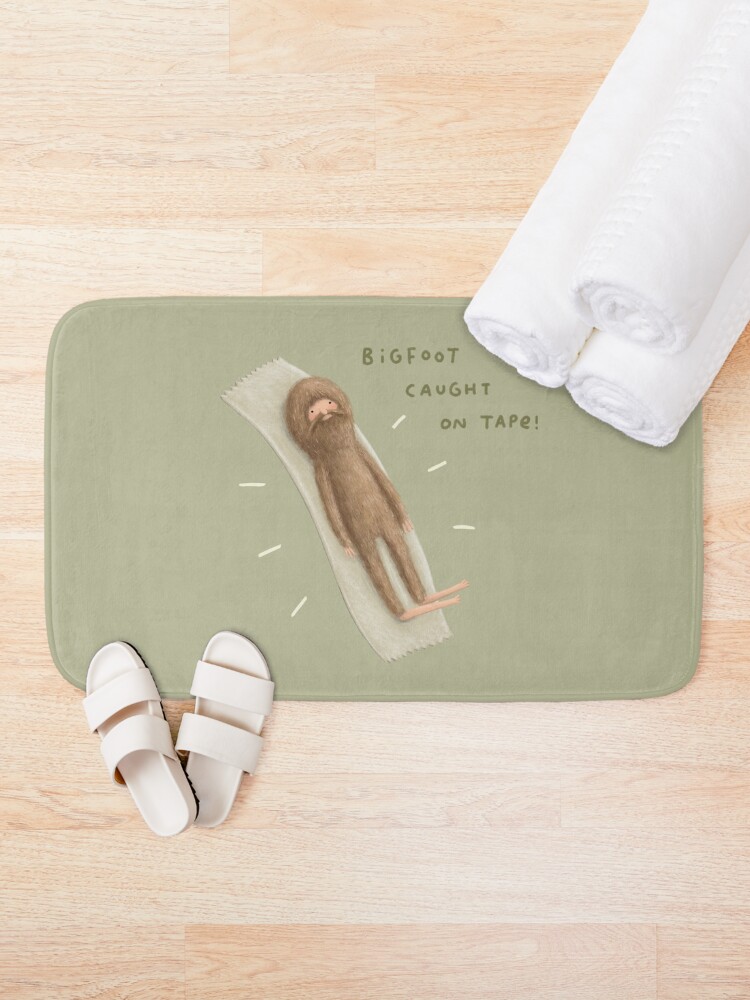 Alternate view of Bigfoot Caught on Tape Bath Mat