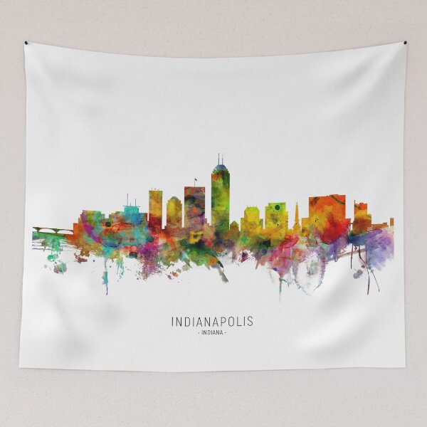 Aperçu de l'œuvre Indianapolis Indiana Skyline créée et vendue par ArtPrints.