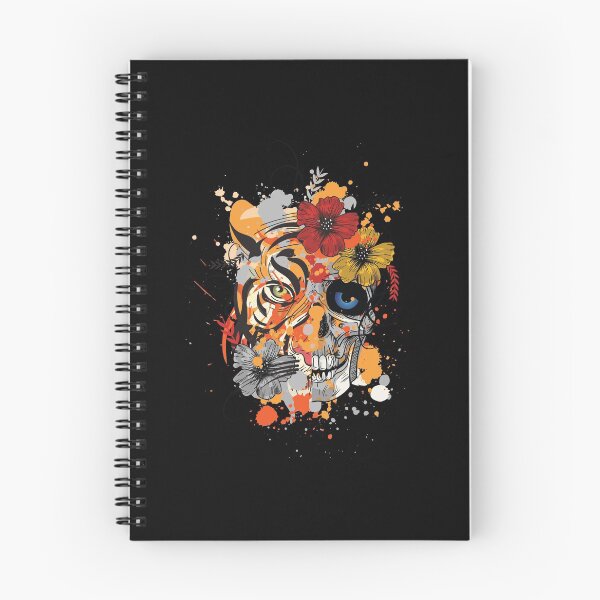 Item preview, Tiger, tiger head, skull, nature, flowers, forest, jungle, abstract designed and sold by DerSenat.