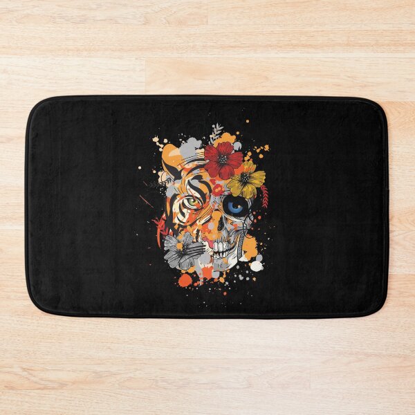 Item preview, Tiger, tiger head, skull, nature, flowers, forest, jungle, abstract designed and sold by DerSenat.