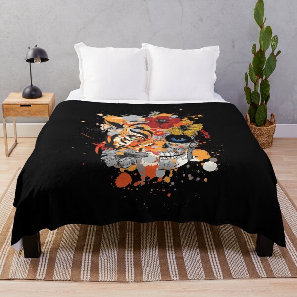 Item preview, Tiger, tiger head, skull, nature, flowers, forest, jungle, abstract designed and sold by DerSenat.