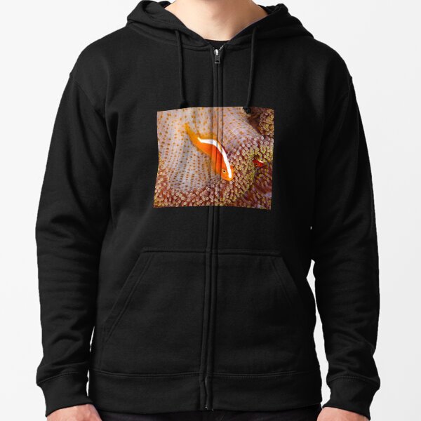 Orange Anemonefish, Indonesia Zipped Hoodie