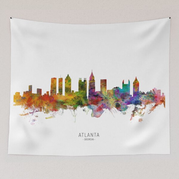 Aperçu de l'œuvre Atlanta Georgia Skyline créée et vendue par ArtPrints.