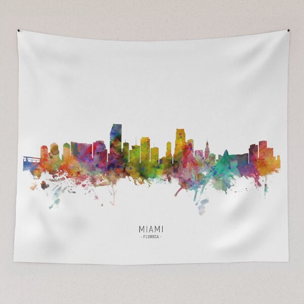 Item preview, Miami Florida Skyline designed and sold by ArtPrints.