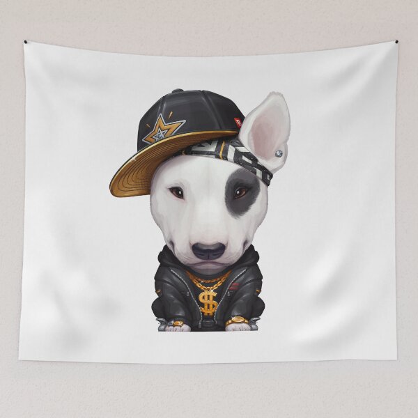 Item preview, English Bull Terrier With Eye Path Hip-Hop Super Star designed and sold by anmlz.