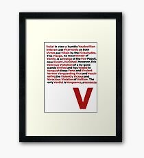 V for Vendetta- V Speech Framed Print