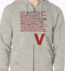 V for Vendetta- V Speech Zipped Hoodie
