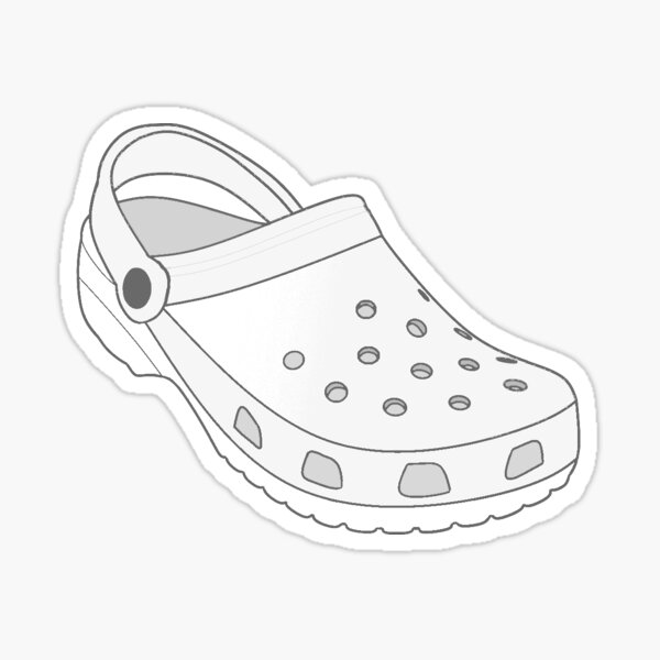 White Croc" Sticker for cappertillar |