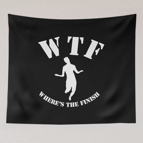 Item preview, WTF Where's The Finish funny runners gifts with humor sayings marathon runner joke  designed and sold by alenaz.