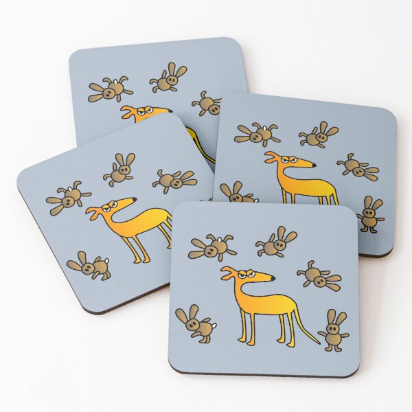 Item preview, Galgo/greyhound and hares designed and sold by lobitos.