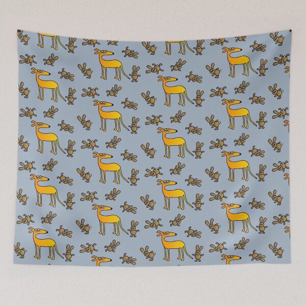 Item preview, Galgo/greyhound and hares designed and sold by lobitos.