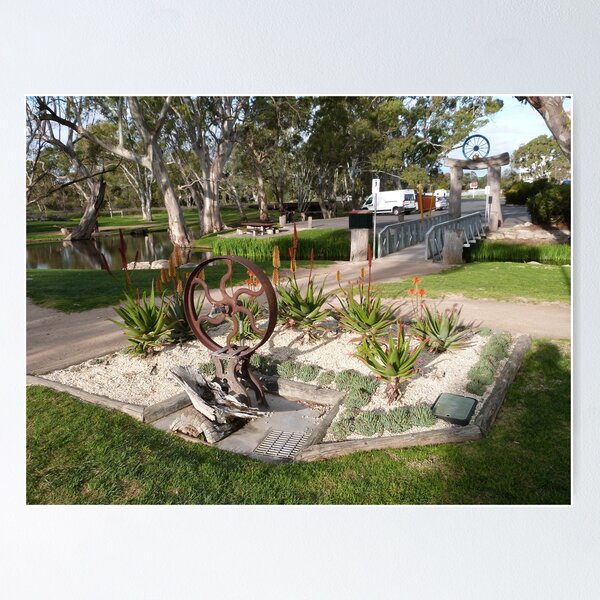 Item preview, Garden & Bridge at Tourist attraction, Bordertown, South Australia. designed and sold by RitaBlom.
