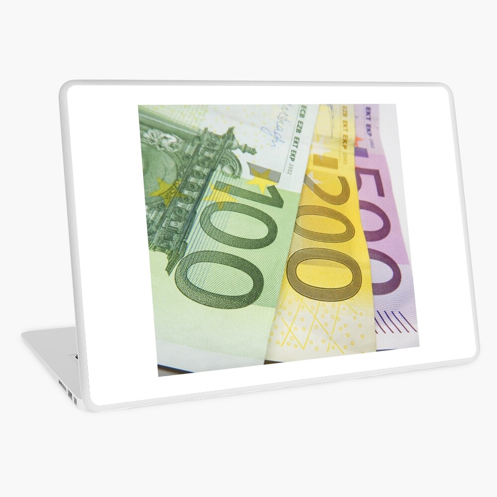vooroordeel Clip vlinder alcohol Money, euro banknotes, 500, 200, 100 and 50 euros" Laptop Skin for Sale by  Adrikul | Redbubble