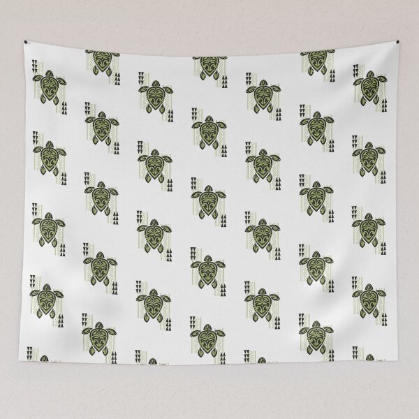 Item preview, Black & Green Tribal Turtle Tattoo Warrior designed and sold by srwdesign.