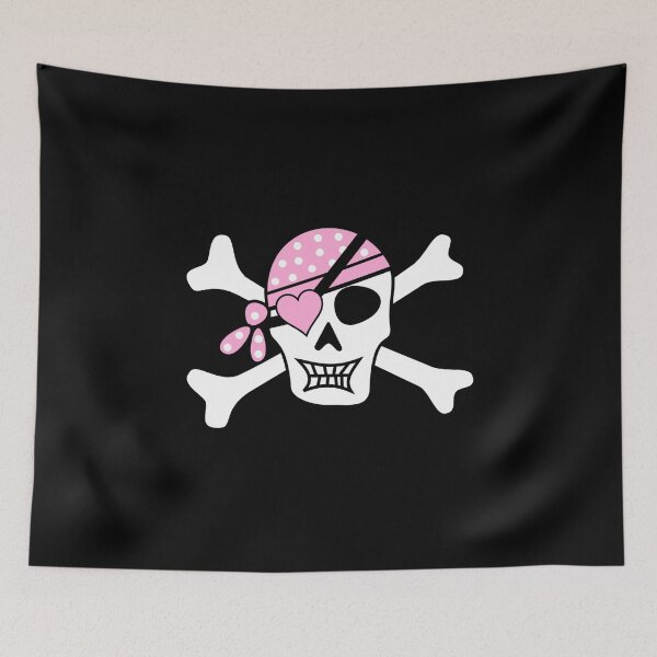 Item preview, Pink Bandana Pirate Skull And Crossbones Black Jack Jolly Roger designed and sold by SwagHut.