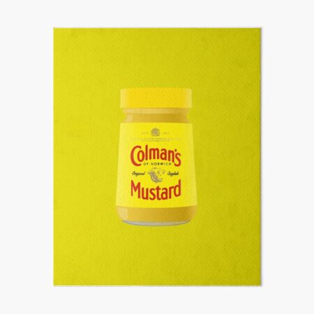 Colman's Mustard English Yellow Mustard Jar Art Board Print