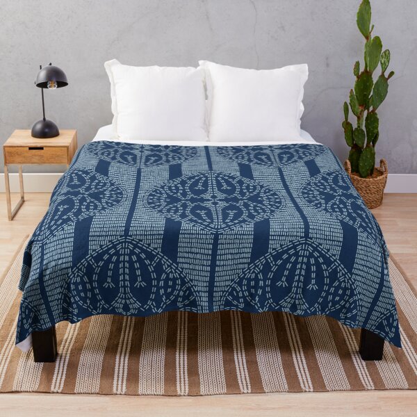 Item preview, Lotus flower motif sashiko style. designed and sold by Limolida.