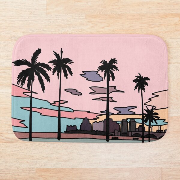 Florida sunset by Elebea Bath Mat