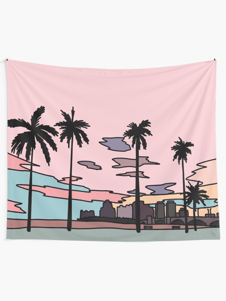 Alternate view of Florida sunset by Elebea Tapestry